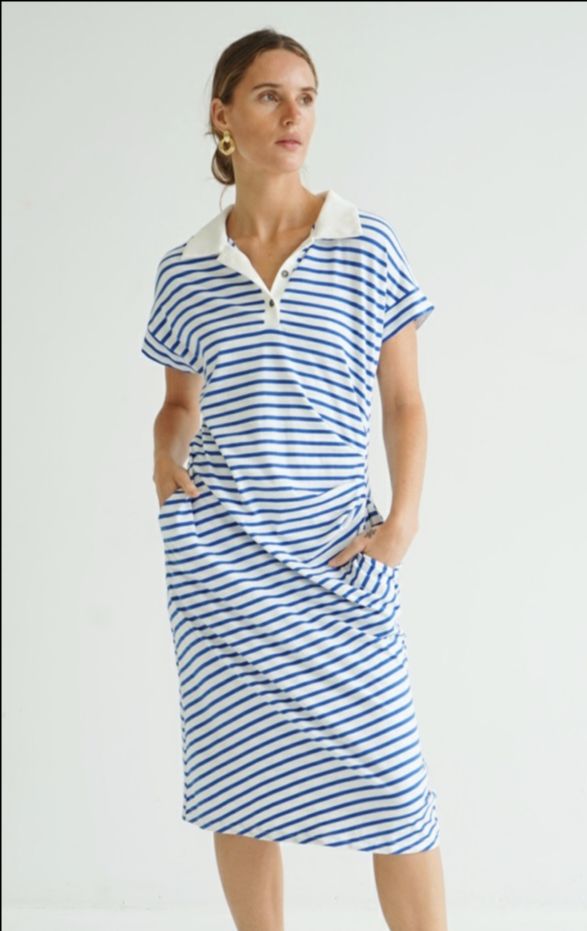 Felicity Striped Dress - Blue