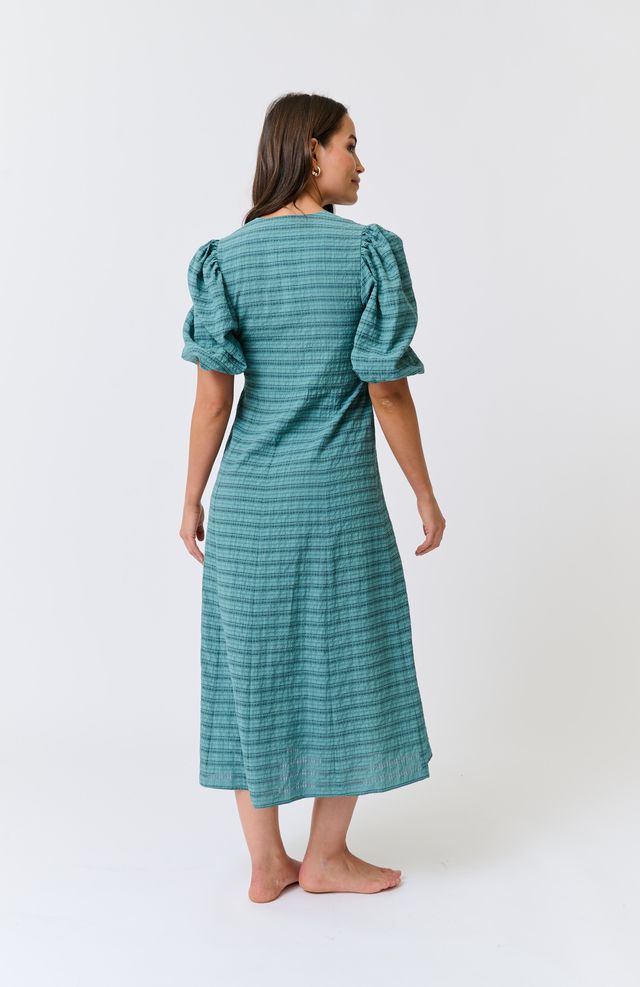 Devon Midi Dress - Jade Check
