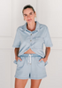 Country Denim Elastic Waist Shorts - Light Denim