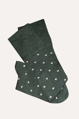 Merino Wool Socks - Dotty Green