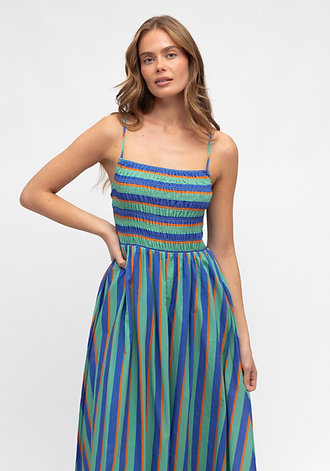 Renata Stripe Midi Dress