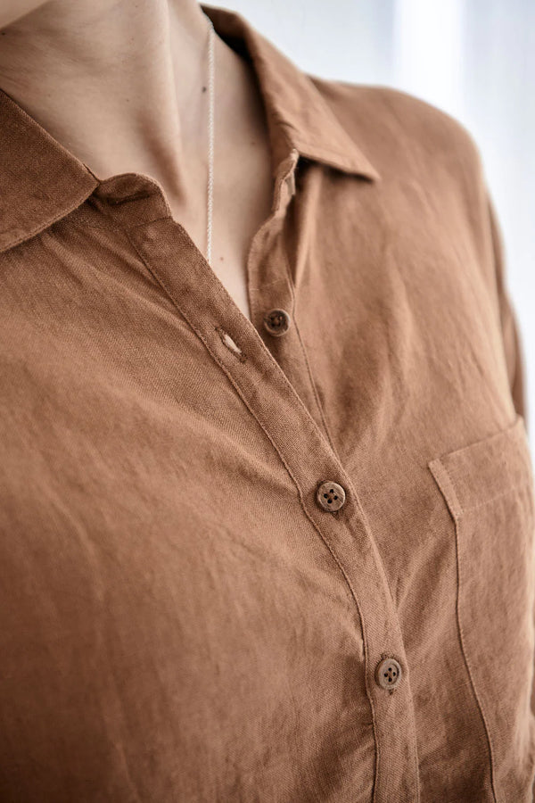 Fundamental Linen Shirt - Nutmeg