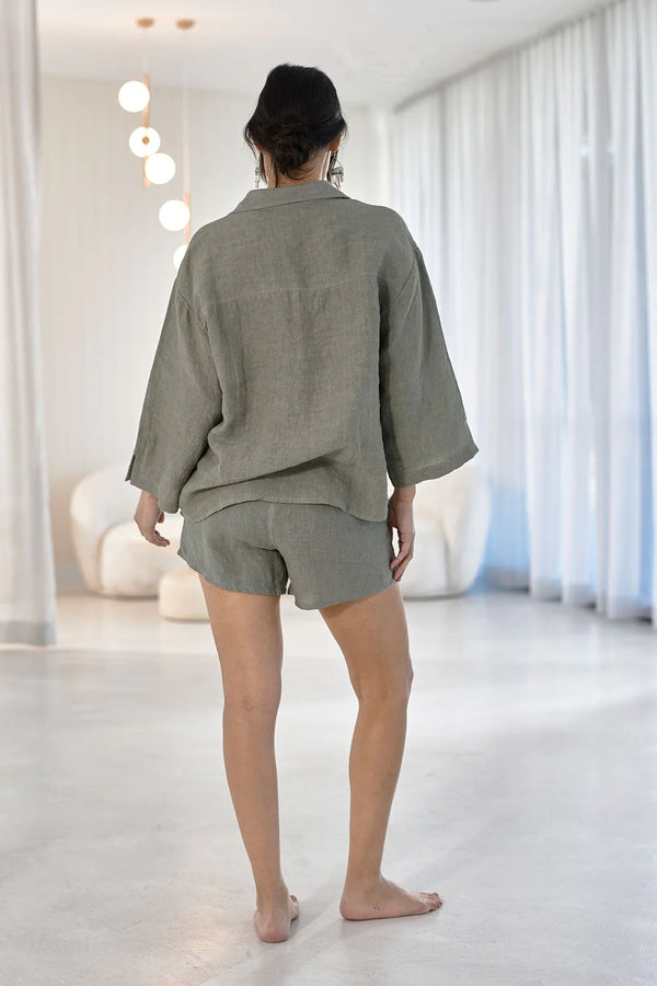 Fundamental Linen Shorts - Pistachio