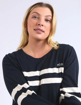 Adora Long Sleeve Tee - Navy