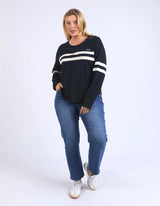 Adora Long Sleeve Tee - Navy