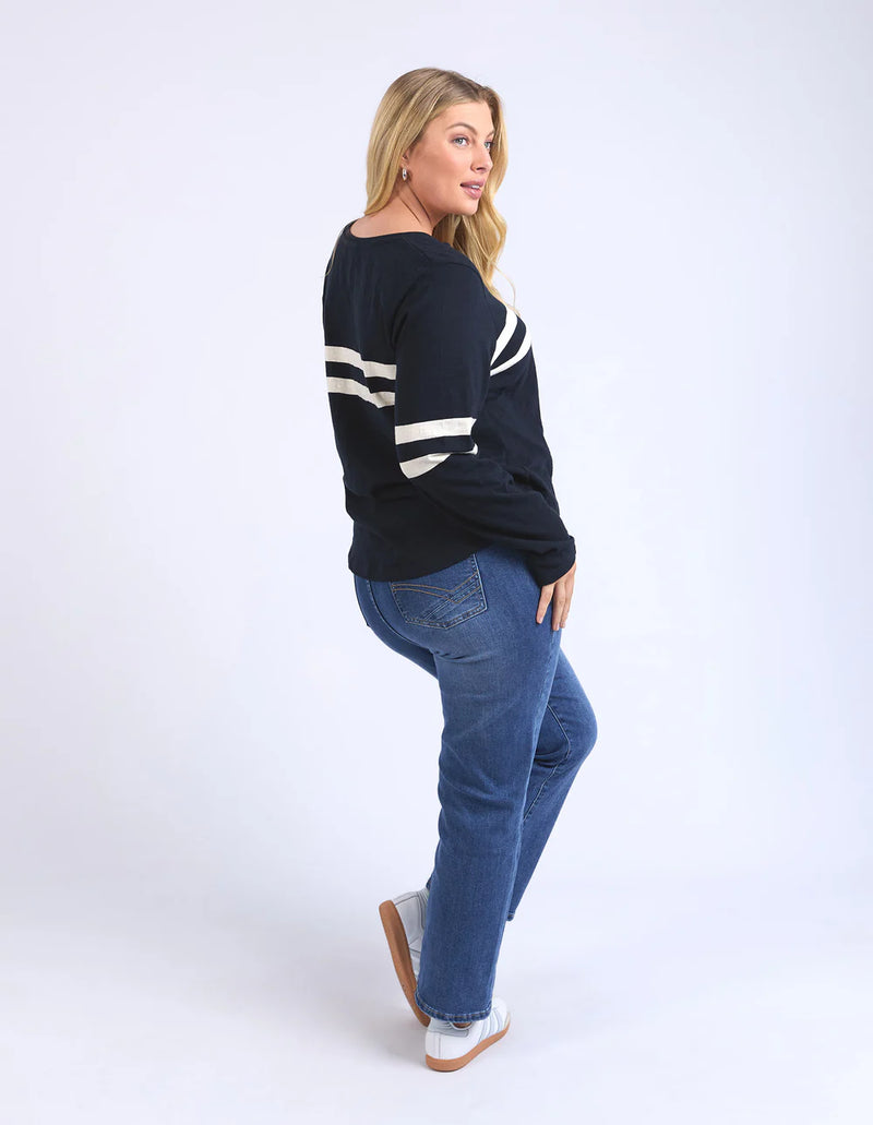 Adora Long Sleeve Tee - Navy