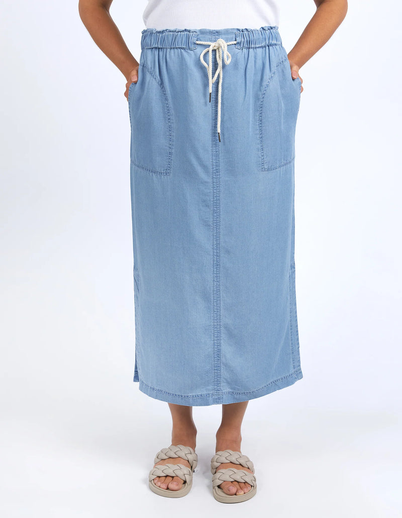 Penny Utility Skirt - Mid Blue Wash