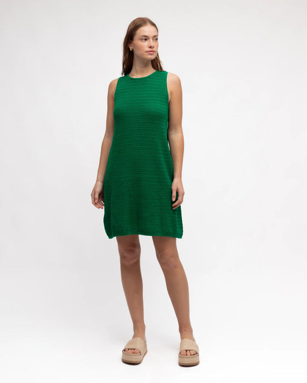 Paperheart Canggu Short Knit Dress - Green