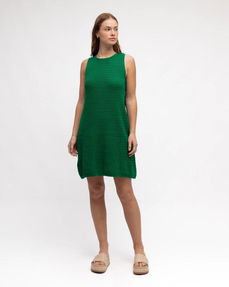 Paperheart Canggu Short Knit Dress - Green