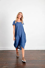 Frederic Linen Dress - Denim