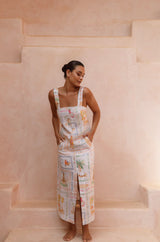 Goldie Dress - Bali - Printed Linen