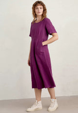 Grass Wave Dress - Cassis