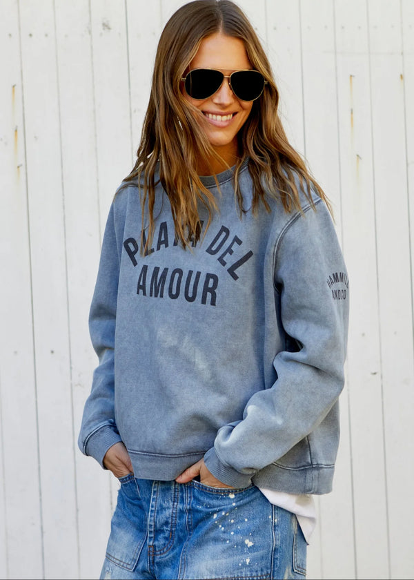 Vintage Wash Sweat - Grey
