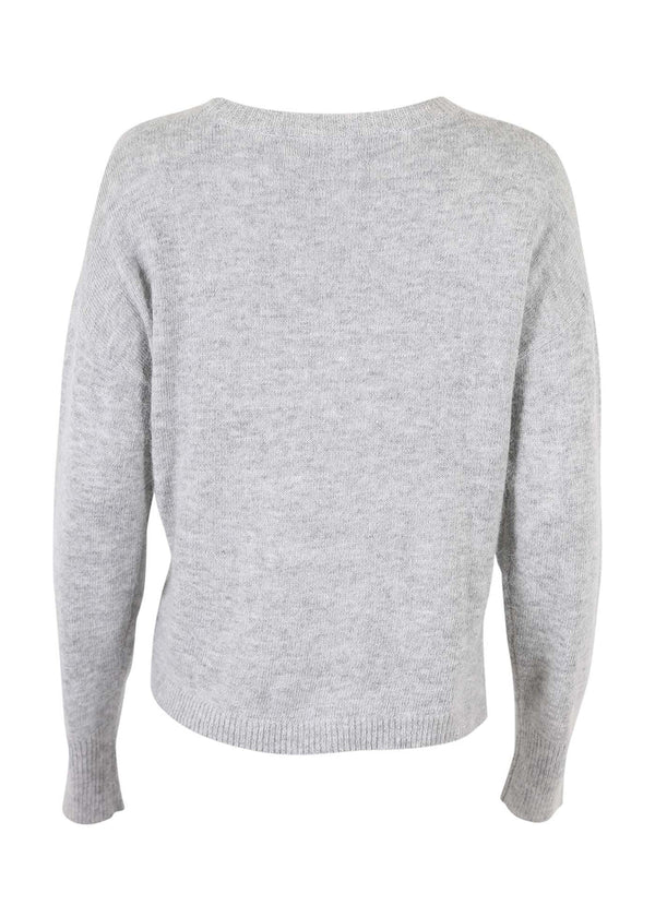 Portland Sweater Light Grey in Angora