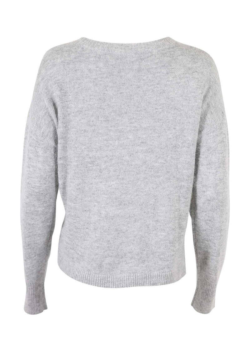 Portland Sweater Light Grey in Angora