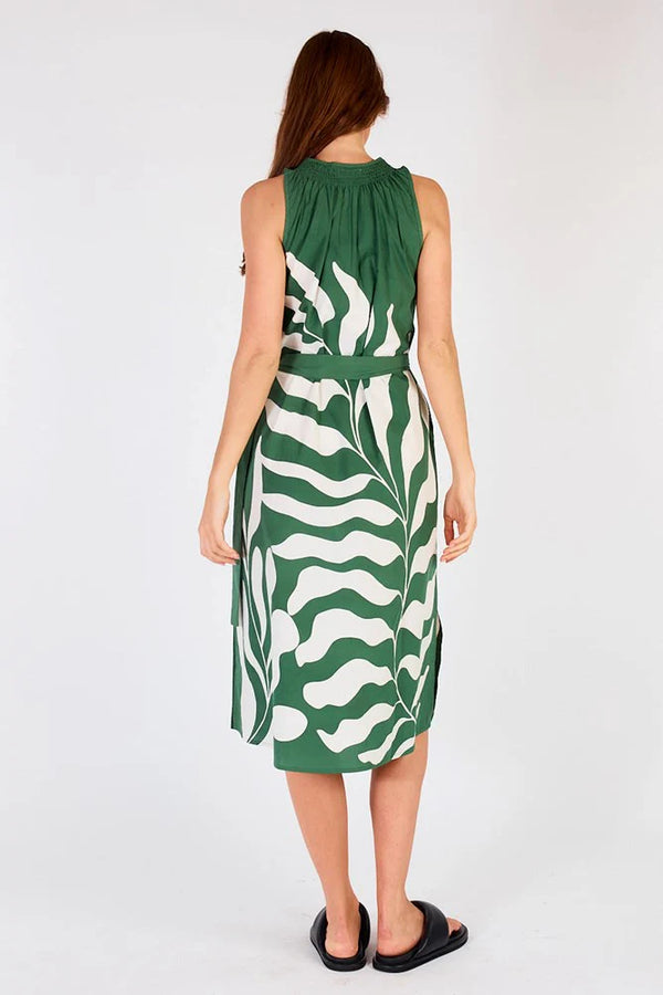 Sakanto Sleeveless Hoga Dress - Green