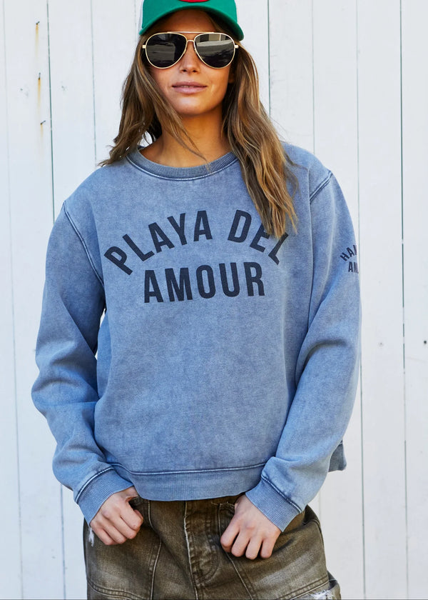 Vintage Wash Sweat - Grey