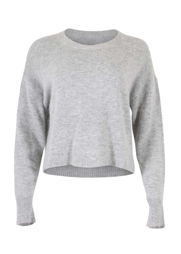 Portland Sweater Light Grey in Angora