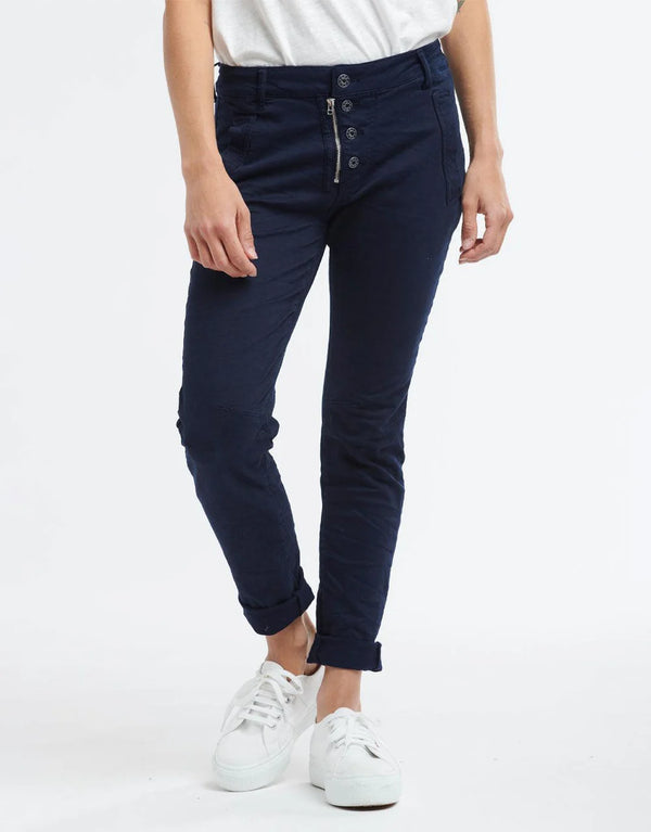 Italian Star Button Up Jeans -  Indigo