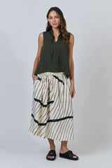 Tie Linen Top - Licorice