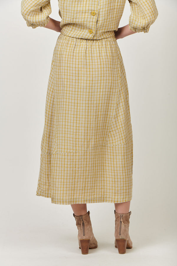 Kiwi Matrix Linen Skirt