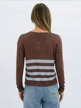 Sorrento Knit - Choc/ Blue
