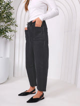 Leo Barrel Jeans -Black