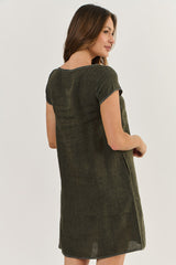 Linen Dress - Licorice