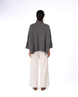 Balmain Pure NZ Lambswool Roll Neck Sweater - Grey