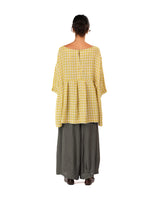 French Linen Tunic Top - Check