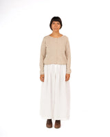 NZ Lambswool Cropped Cardi - Oatmeal