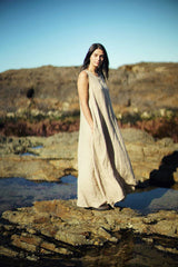 Picasso Linen A-Line Dress - OS - Natural