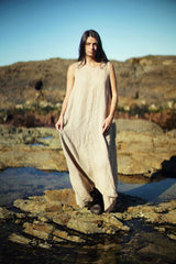 Picasso Linen A-Line Dress - OS - Natural