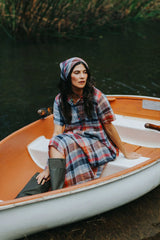 Montaigne Vianne Linen Dress - Multi Check