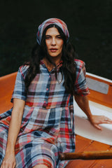 Montaigne Vianne Linen Dress - Multi Check