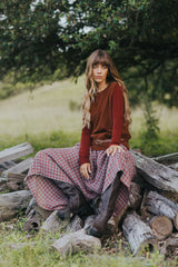 Montaigne Red Check Linen Pants