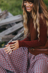 Montaigne Red Check Linen Pants