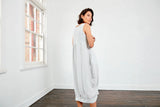 Aurelie Linen Summer Dress  - Silver - OS