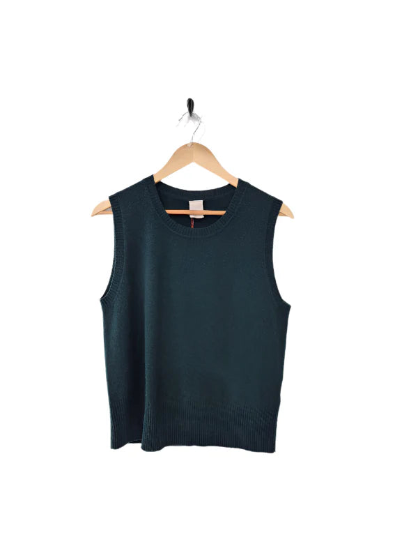 Montaigne Gigi 100% New Zealand Lambswool Vest - Green