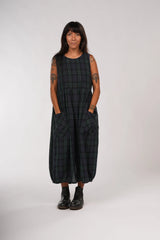Montaigne Sartene French Linen Tartan Dress
