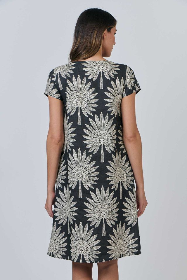Linen Dress - Date Palm