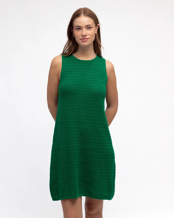 Paperheart Canggu Short Knit Dress - Green