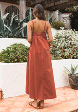 LOL ALICE EMBROID MAXI DRESS - Cinnamon