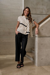 Collared Linen Top - Isobars