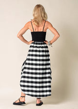 Ada Cotton Skirt - Onyx Check