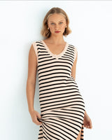 Paperheart Knit Dress - Black Stripe