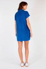 Terry Chrochet Dress - Blue