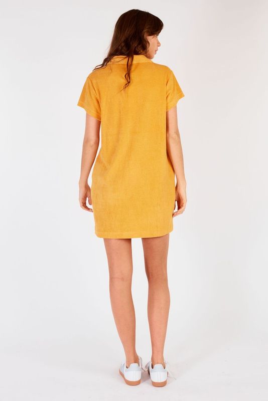 Terry Chrochet Dress - Orange