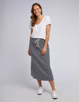 Travel Skirt - Navy & White Stripe