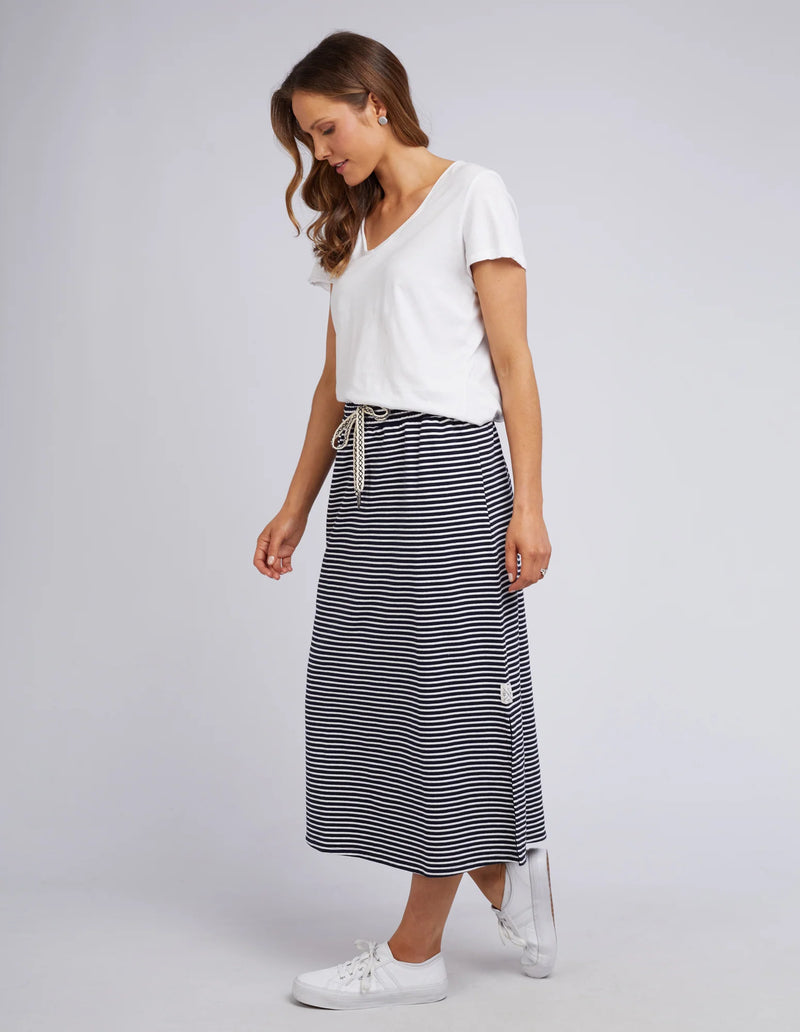 Travel Skirt - Navy & White Stripe